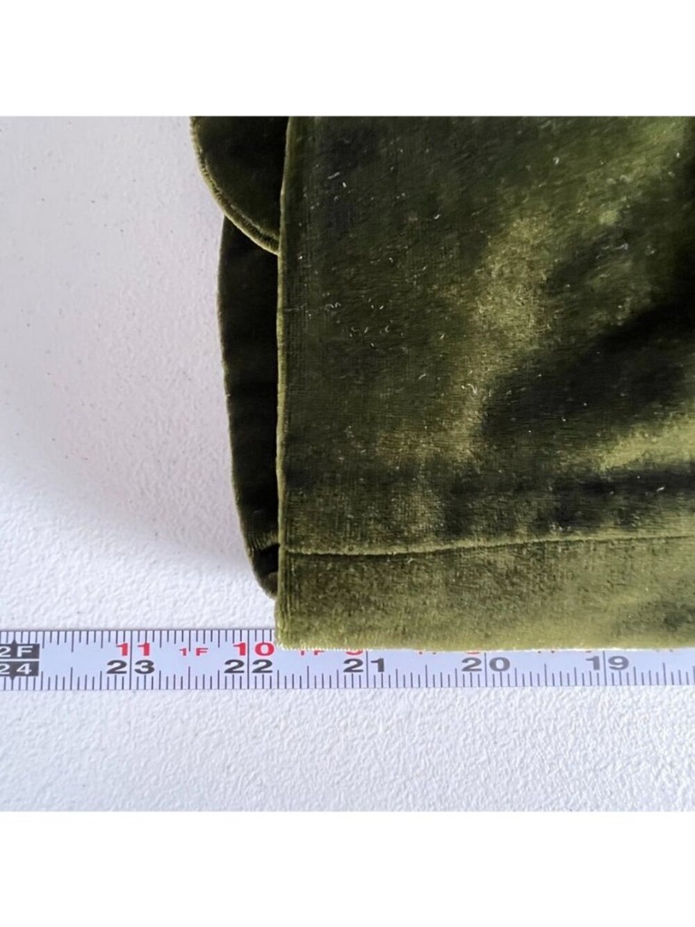 Vintage Y2K Allison Taylor Moss Green Silk Velvet Blazer Jacket Goblincore Sz 8 - Picture 7 of 12